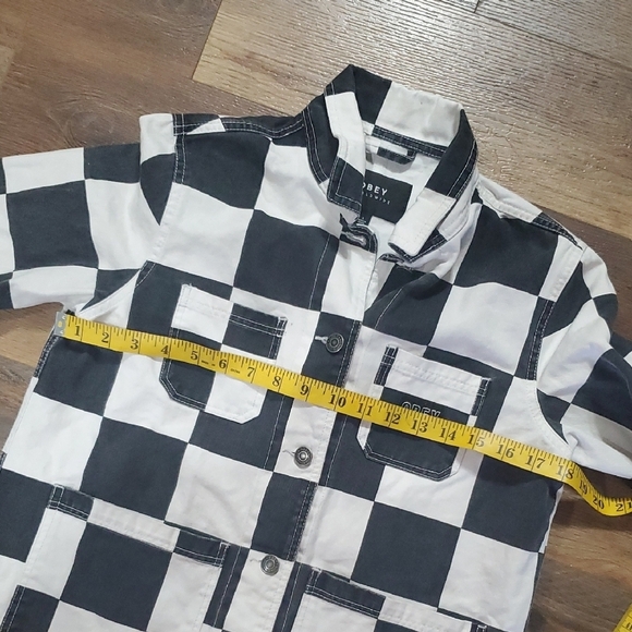 Obey Monochrome Checkered Jean Jacket - Picture 8 of 9